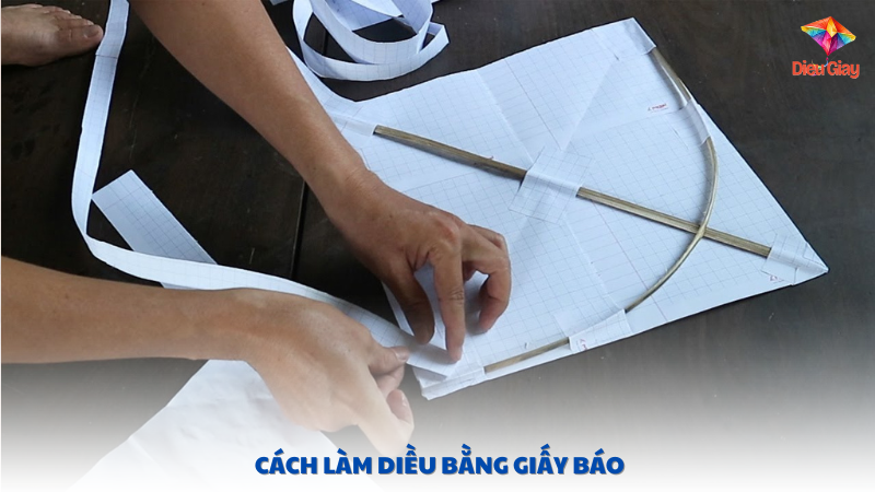 cách làm diều giấy bằng tre